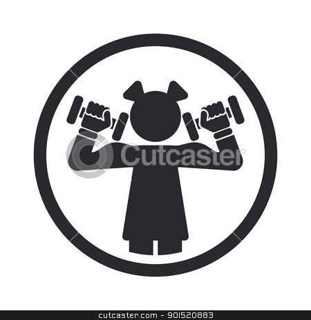 To use this stock image in your creative project, please select the size you need over to the right and click the "Add to Cart" button.
Your downloaded image will come with the Cutcaster watermark removed so don’t worry about the watermark you see on this page. Vector illustration stock vector clipart, Vector illustration of single isolated girl gym icon by Myvector