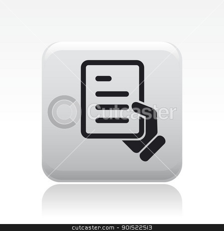 Vector illustration Vector illustration stock vector clipart, Vector illustration of single isolated document icon by Myvector