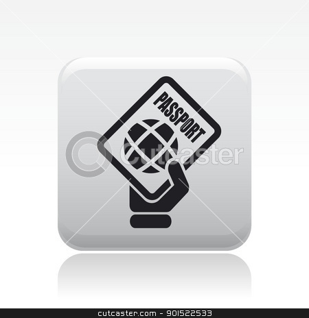 Vector illustration Vector illustration stock vector clipart, Vector illustration of single isolated passport icon by Myvector