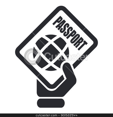 Vector illustration Vector illustration stock vector clipart, Vector illustration of single isolated passport icon by Myvector