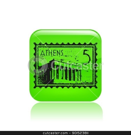 Vector illustration Vector illustration stock vector clipart, Vector illustration of single isolated athenian icon by Myvector