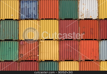 To use this stock image in your creative project, please select the size you need over to the right and click the "Add to Cart" button.
Your downloaded image will come with the Cutcaster watermark removed so don’t worry about the watermark you see on this page. Colorful ship cargo containers stacked up in a port. stock photo, Colorful ship cargo containers stacked up in a port. by Stephen Rees