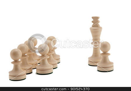 To use this stock image in your creative project, please select the size you need over to the right and click the "Add to Cart" button.
Your downloaded image will come with the Cutcaster watermark removed so don’t worry about the watermark you see on this page. King with pawns stock photo, Pawn near the King against the others by Gyöngyvér Szász