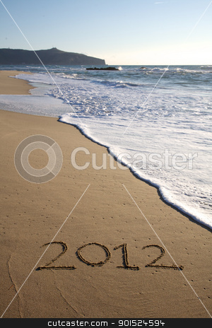 To use this stock image in your creative project, please select the size you need over to the right and click the "Add to Cart" button.
Your downloaded image will come with the Cutcaster watermark removed so don’t worry about the watermark you see on this page. 2012 written on the beach vertical stock photo, 2012 written on the beach vertical in south of italy by federico marsicano