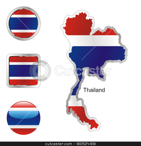 Thailand in map and internet buttons shape thailand in map and internet buttons shape stock vector clipart, fully editable flag of thailand in map and internet buttons shape by pilgrim.artworks