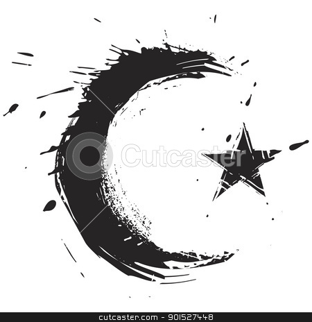 To use this stock image in your creative project, please select the size you need over to the right and click the "Add to Cart" button.
Your downloaded image will come with the Cutcaster watermark removed so don’t worry about the watermark you see on this page. Islam symbol stock vector clipart, Islamic religion symbol created in grunge style by oxygen64