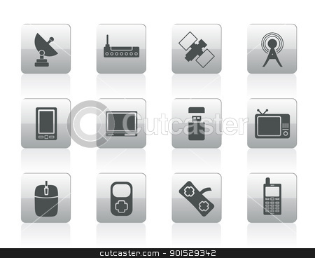 Technology and Communications icons technology and Communications icons stock vector clipart, technology and Communications icons - vector icon set by Stoyan Haytov