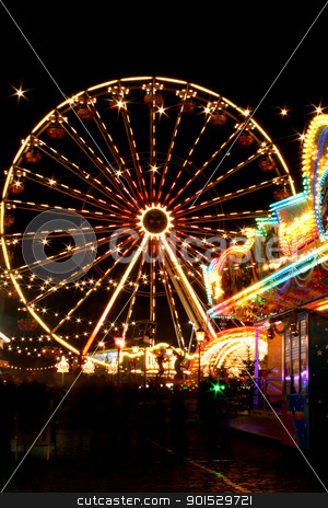 Ferris wheel at the fun fair ferris wheel at the fun fair stock photo, ferris wheel at the fun fair by FranziskaKrause