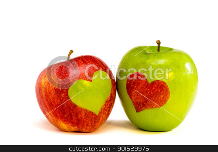 To use this stock image in your creative project, please select the size you need over to the right and click the "Add to Cart" button.
Your downloaded image will come with the Cutcaster watermark removed so don’t worry about the watermark you see on this page. two lovers apples stock photo, red and green lovers apples by Malgin