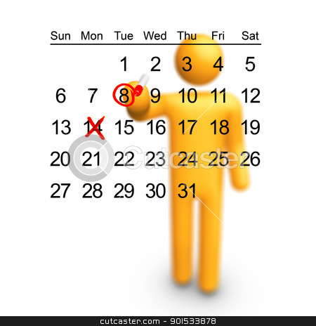 To use this stock image in your creative project, please select the size you need over to the right and click the "Add to Cart" button.
Your downloaded image will come with the Cutcaster watermark removed so don’t worry about the watermark you see on this page. Planning stock photo, Stick Figure planning. Ready to use filled calendar. by ayzek