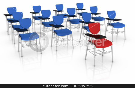 To use this stock image in your creative project, please select the size you need over to the right and click the "Add to Cart" button.
Your downloaded image will come with the Cutcaster watermark removed so don’t worry about the watermark you see on this page. Standing out from crowd stock photo, 3D illustrated School Desk. by ayzek