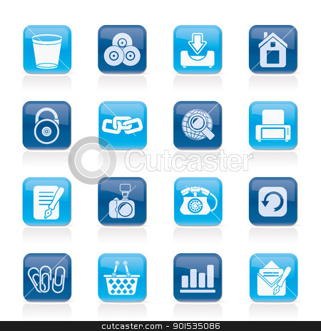 To use this stock image in your creative project, please select the size you need over to the right and click the "Add to Cart" button.
Your downloaded image will come with the Cutcaster watermark removed so don’t worry about the watermark you see on this page. Website and internet icons stock vector clipart, Website and internet icons - vector icon set by Stoyan Haytov