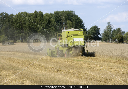 Harvesting Harvesting stock photo, Harvesting the fields at the farm by Anne-Louise Quarfoth