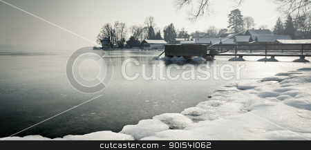 To use this stock image in your creative project, please select the size you need over to the right and click the "Add to Cart" button.
Your downloaded image will come with the Cutcaster watermark removed so don’t worry about the watermark you see on this page. winter lake stock photo, A winter scenery at Starnberg lake in Germany by Markus Gann