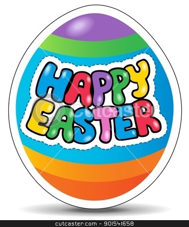 Happy Easter sign theme image 1 Happy Easter sign theme image 1 stock vector clipart, Happy Easter sign theme image 1 - vector illustration. by Klara Viskova