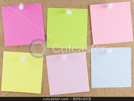 To use this stock image in your creative project, please select the size you need over to the right and click the "Add to Cart" button.
Your downloaded image will come with the Cutcaster watermark removed so don’t worry about the watermark you see on this page. Colorful sticky notes stock photo, Colorful sticky notes attached to a corkboard with white thumbtacks by Tiramisu Studio