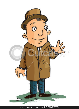 Clever Man Cartoon
