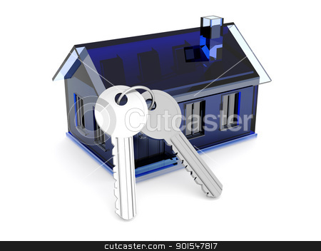 To use this stock image in your creative project, please select the size you need over to the right and click the "Add to Cart" button.
Your downloaded image will come with the Cutcaster watermark removed so don’t worry about the watermark you see on this page. House and Keys stock photo, 3D rendered Illustration. A clear plastic toy house. by Michael Osterrieder