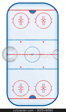 Top view of hockey rink. Top view of hockey rink. stock vector clipart, Top view of hockey rink.No transparencies used. Gradient mesh used. by Liviu Peicu