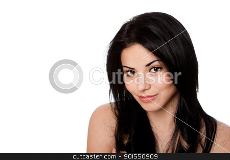 To use this stock image in your creative project, please select the size you need over to the right and click the "Add to Cart" button.
Your downloaded image will come with the Cutcaster watermark removed so don’t worry about the watermark you see on this page. Beauty face with great skin stock photo, Beautiful face of happy smiling attractive young woman with great skin and black hair, skincare concept, isolated. by Paul Hakimata