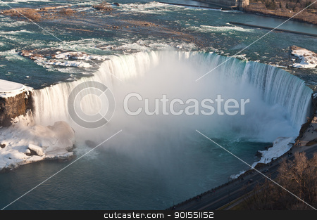 Horseshoe Falls (Niagara) From Above in Winter Horseshoe Falls (Niagara) From Above in Winter stock photo, The Horseshoe Falls in Niagara Falls taken from above on the Canadian side. by Brian Guest