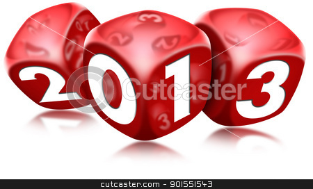 Dice 2013 Happy New Year Dice 2013 Happy New Year stock photo, Three red dice with the written 2013 and reflections
by catalby