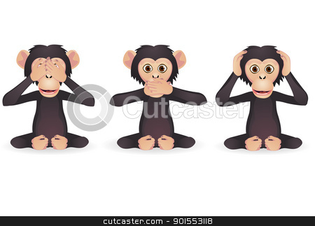 To use this stock image in your creative project, please select the size you need over to the right and click the "Add to Cart" button.
Your downloaded image will come with the Cutcaster watermark removed so don’t worry about the watermark you see on this page. Hear no evil, speak no evil, see no evil (Three wise monkey) stock vector clipart, Vector Illustration Of Hear no evil, speak no evil, see no evil (Three wise monkey) by Surya Zaidan