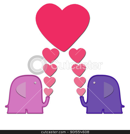 Valentine Elephant with heart for background Valentine Elephant with heart for background stock photo, Valentine Elephants with heart for background and text note by jumpe