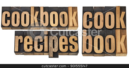 To use this stock image in your creative project, please select the size you need over to the right and click the "Add to Cart" button.
Your downloaded image will come with the Cutcaster watermark removed so don’t worry about the watermark you see on this page. cookbook and recipes stock photo, cookbook and recipes - a collage of isolated words in vintage letterpress wood type by Marek Uliasz