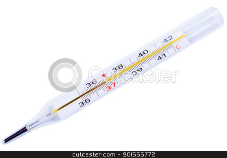 Thermometer isolated Thermometer isolated stock photo, Thermometer isolated on the white background by Nanisimova