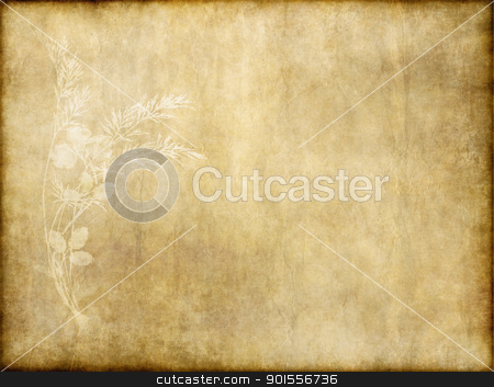 Old paper with floral design old paper with floral design stock photo, old vintage paper with floral design background texture by Phil Morley