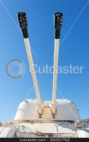 The turret and twin barrels of old Soviet self-propelled anti-aircraft gun ZSU-57-2- in museum The turret and twin barrels of old Soviet self-propelled anti-aircraft gun ZSU-57-2- in museum stock photo, The turret and twin barrels of old Soviet self-propelled anti-aircraft gun ZSU-57-2- in museum by Shlomo Polonsky