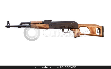 To use this stock image in your creative project, please select the size you need over to the right and click the "Add to Cart" button.
Your downloaded image will come with the Cutcaster watermark removed so don’t worry about the watermark you see on this page. romanian military rifle stock photo, romanian copy of the AK-47 rifle on white with clipping path at original size by digitalreflections