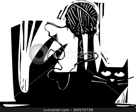 To use this stock image in your creative project, please select the size you need over to the right and click the "Add to Cart" button.
Your downloaded image will come with the Cutcaster watermark removed so don’t worry about the watermark you see on this page. Playing with Yarn stock vector clipart, Black cat in simple style playing with ball of yarn. by Jeffrey Thompson