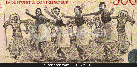 To use this stock image in your creative project, please select the size you need over to the right and click the "Add to Cart" button.
Your downloaded image will come with the Cutcaster watermark removed so don’t worry about the watermark you see on this page. Dancers from Rwanda stock photo, Dancers on 5000 Francs 1998 Banknote from Rwanda. by Georgios Kollidas