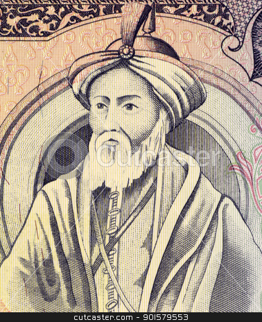 To use this stock image in your creative project, please select the size you need over to the right and click the "Add to Cart" button.
Your downloaded image will come with the Cutcaster watermark removed so don’t worry about the watermark you see on this page. Saladin stock photo, Saladin (1138-1193) on 25 Pound 1991 Banknote from Syria. First Sultan of Egypt and Syria. He led Muslim opposition against Crusaders. by Georgios Kollidas