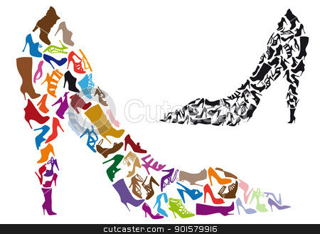 To use this stock image in your creative project, please select the size you need over to the right and click the "Add to Cart" button.
Your downloaded image will come with the Cutcaster watermark removed so don’t worry about the watermark you see on this page. shoe silhouettes, vector stock vector clipart, various shoe silhouettes in stiletto shape, vector background by Beata Kraus