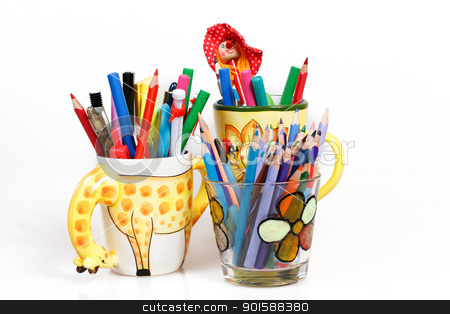 To use this stock image in your creative project, please select the size you need over to the right and click the "Add to Cart" button.
Your downloaded image will come with the Cutcaster watermark removed so don’t worry about the watermark you see on this page. pen holders with colored pens on a white background stock photo, pen holders full of brightly colored pens on a white background by Artush