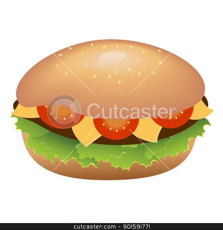 To use this stock image in your creative project, please select the size you need over to the right and click the "Add to Cart" button.
Your downloaded image will come with the Cutcaster watermark removed so don’t worry about the watermark you see on this page. Hamburger with cheese and tomatoes stock photo, A single hamburger with cheese and tomatoes by dvarg