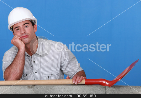 To use this stock image in your creative project, please select the size you need over to the right and click the "Add to Cart" button.
Your downloaded image will come with the Cutcaster watermark removed so don’t worry about the watermark you see on this page. Bored builder with spade stock photo, Bored builder with spade by photography33