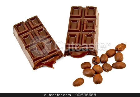 To use this stock image in your creative project, please select the size you need over to the right and click the "Add to Cart" button.
Your downloaded image will come with the Cutcaster watermark removed so don’t worry about the watermark you see on this page. Chocolate with filling and coffee beans stock photo, Two halves chocolate with filling and coffee beans isolated on white background by rezkrr