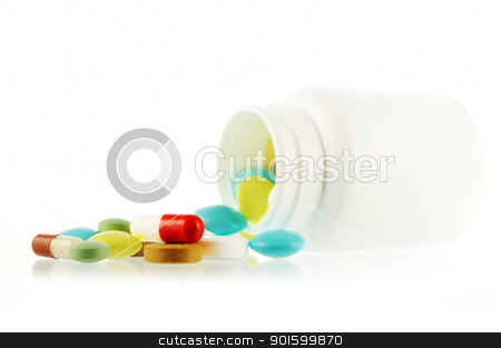 To use this stock image in your creative project, please select the size you need over to the right and click the "Add to Cart" button.
Your downloaded image will come with the Cutcaster watermark removed so don’t worry about the watermark you see on this page. Bottle with falling out pills stock photo, Bottle with falling out many-coloured pills by Iryna Rasko