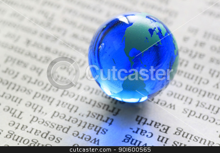 Earth on newspaper earth on newspaper stock photo, blue earth( Marble) on the newspaper by yoshiyayo