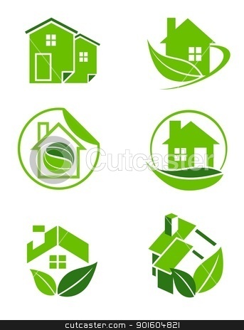 Green home icons Green home icons stock photo, An illustration of six environmental friendly green home icons by Sreedhar Yedlapati
