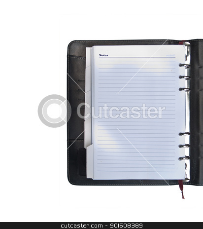 Leather organizer Leather organizer stock photo, Luxurious deep brown leather organizer on white background by Exsodus