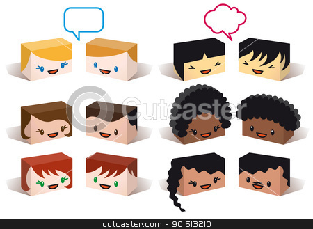 To use this stock image in your creative project, please select the size you need over to the right and click the "Add to Cart" button.
Your downloaded image will come with the Cutcaster watermark removed so don’t worry about the watermark you see on this page. diversity avatars, vector stock vector clipart, diversity avatars, multiethnic vector people icon set by Beata Kraus