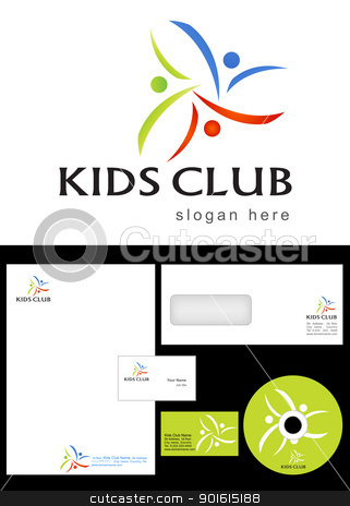 Kids Club Kids Club stock vector clipart, Kids Club, Area, Team, Section Logo Design and corporate identity package including logo, letterhead, business card, envelope and cd label. by Nabeel Zytoon