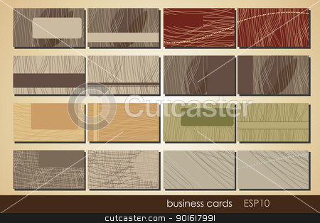 Cards cards stock vector clipart, double-sided business cards with place for text by Miroslava Hlavacova