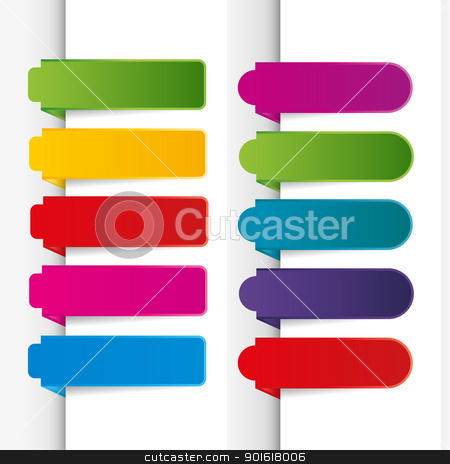 Bookmarks Bookmarks stock vector clipart, Bookmarks collection isolated on white background by Miroslava Hlavacova
