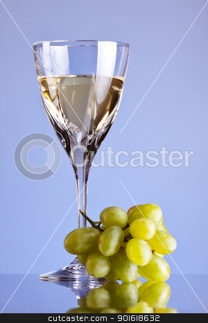 To use this stock image in your creative project, please select the size you need over to the right and click the "Add to Cart" button.
Your downloaded image will come with the Cutcaster watermark removed so don’t worry about the watermark you see on this page. glass of white wine and grape stock photo, glass of white wine and grape, blue background by Petr Malyshev